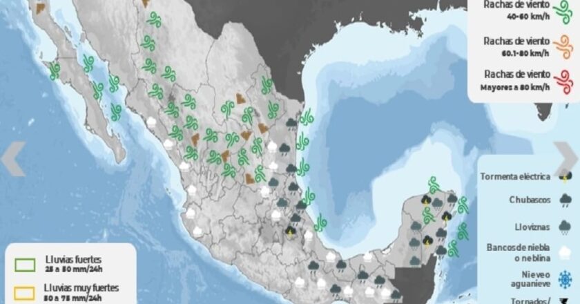 Alerta Protección Civil por pronóstico de lluvias