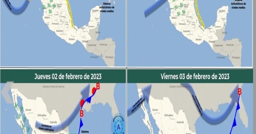 Interacción de frentes fríos causa disminución de temperatura