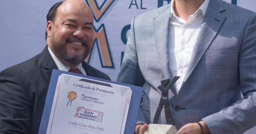 Recibió Alcalde de Reynosa premio nacional “Buen Gobierno Municipal 2022”