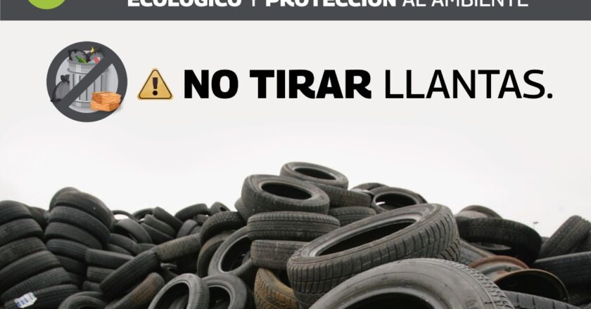 Exhorta Gobierno de Reynosa a evitar contaminación por llantas