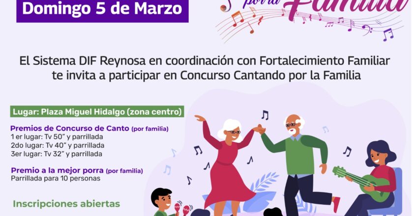 Invita DIF Reynosa a cantar por la familia