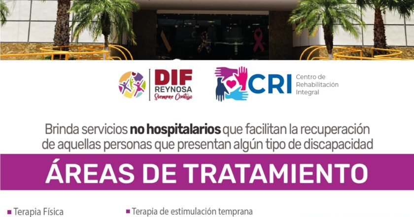 Amplía DIF Reynosa horario del Centro de Rehabilitación Integral