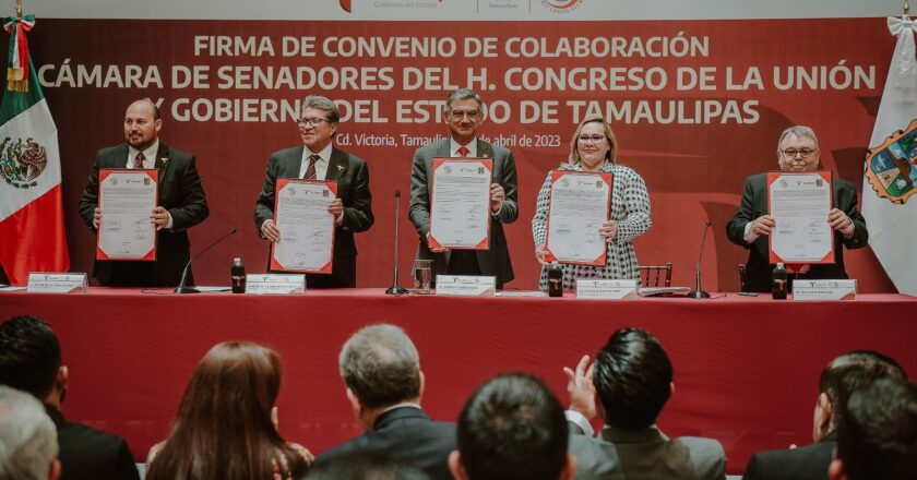 Firmaron convenio Gobierno de Tamaulipas y Senado de la República