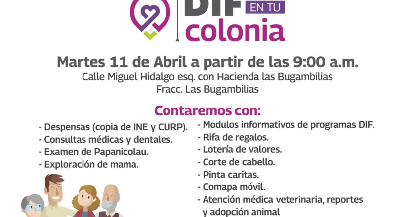 Programa DIF en Tu Colonia beneficiará a familia de Las Bugambilias