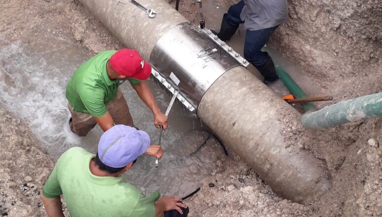 Finalizó COMAPA trabajos de reparación de fuga en bulevar Hidalgo