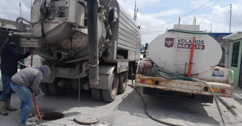 Desazolva Obras Públicas de Reynosa drenaje sanitario