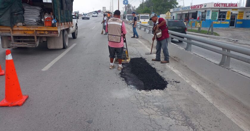 Gobierno de Reynosa hace reparaciones en carretera a Río Bravo