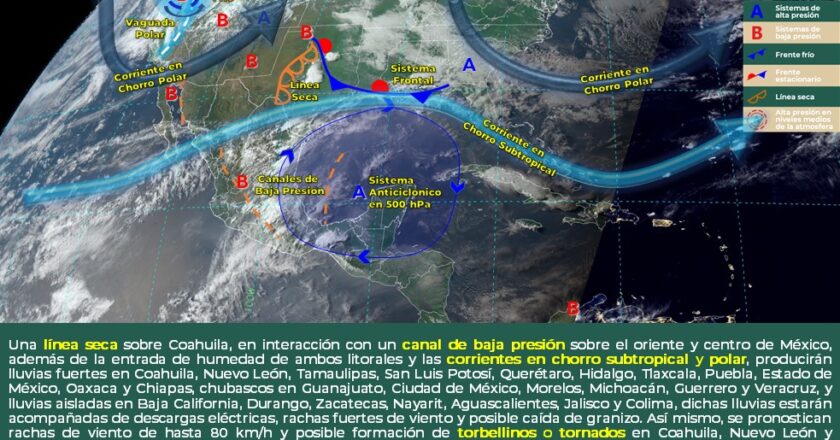 Nueva alerta del SMN por lluvias fuertes y granizo