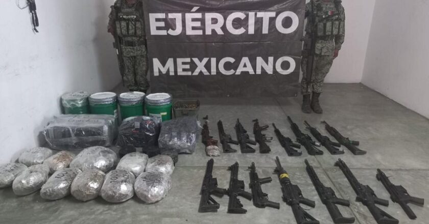 Confiscó SEDENA armas y cartuchos