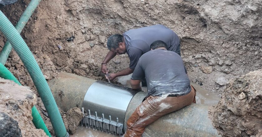 Terminó COMAPA trabajos de reparación de fuga de agua en la Loma Linda