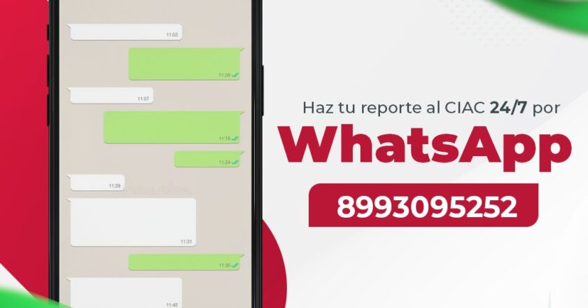 Invita COMAPA a realizar reportes a través de la línea de WhatsApp del CIAC