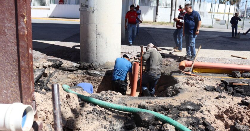 Atendió COMAPA fuga de agua potable en bulevar Hidalgo