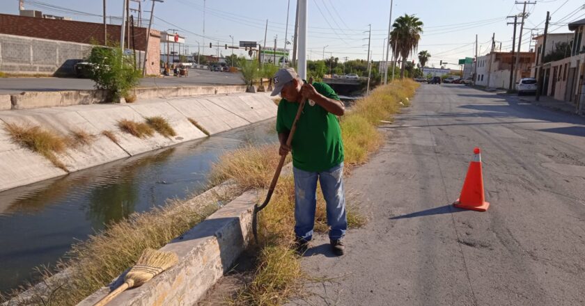 Atiende Gobierno de Reynosa limpieza del bulevar Fundadores