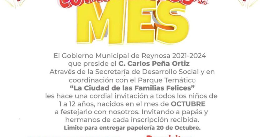 Festejará Alcalde de Reynosa a cumpleañeros de octubre