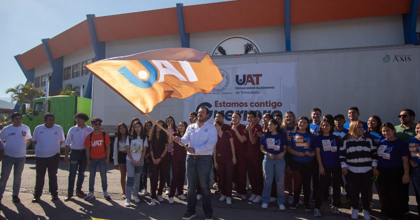 Rector de la UAT dio banderazo de salida al apoyo para damnificados en Guerrero