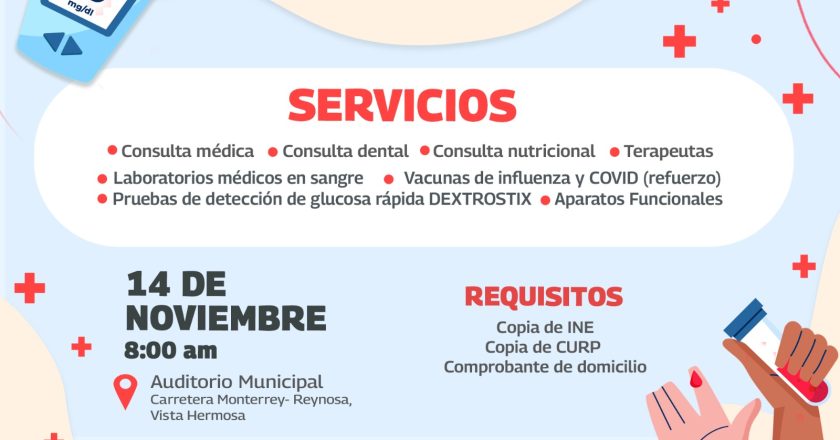 DIF Reynosa invita a Campaña Integral de Salud para prevenir la diabetes