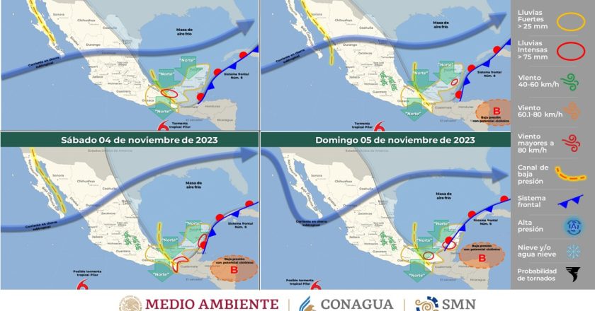 Prevalecerán temperaturas bajas con posibilidad de lluvia