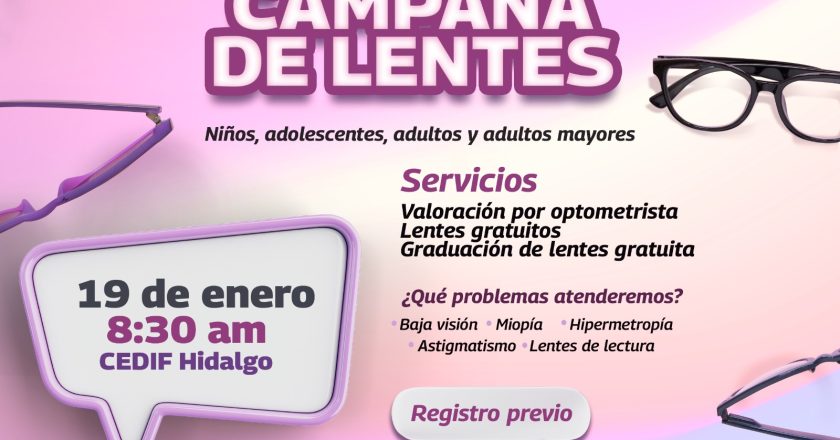 DIF Reynosa invita a Campaña de Lentes