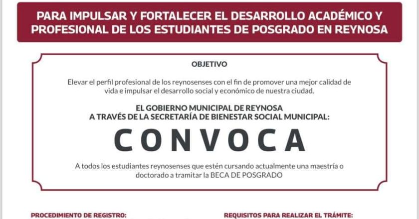 Convocan a inscribirse al Programa de Becas de Posgrado