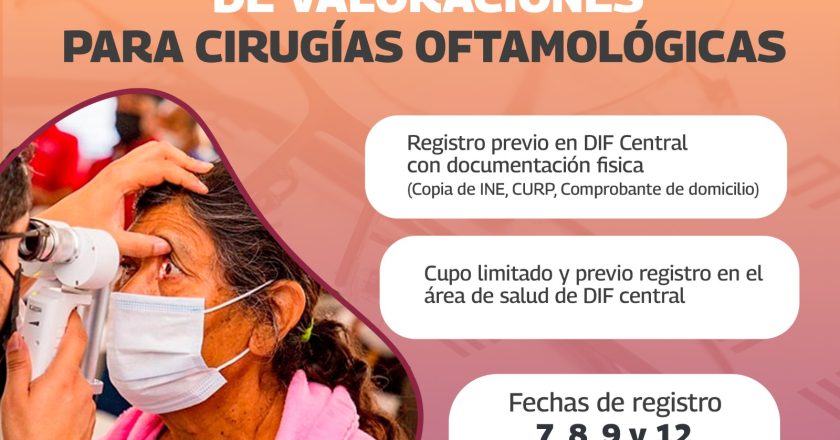 Inicia DIF Reynosa registro para cirugías oftalmológicas