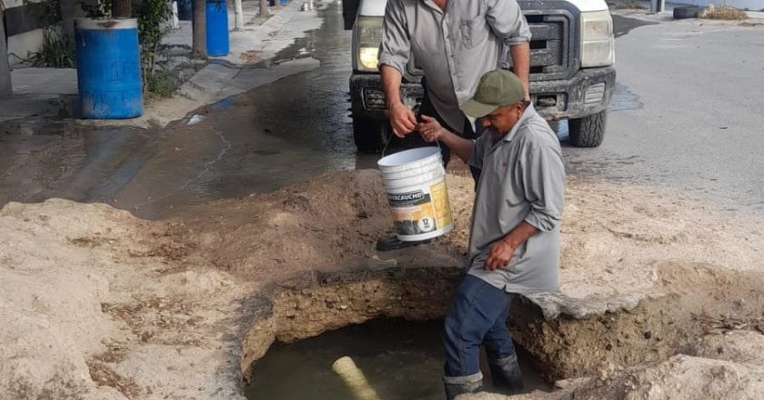 Atiendió COMAPA fuga de agua potable en fraccionamiento Ventura