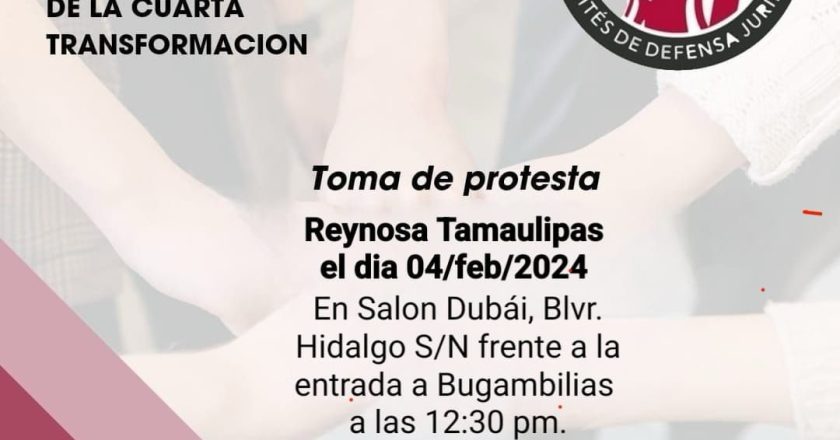 Tomarán protesta Comités de Defensa Jurídica de la 4T