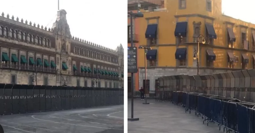 Blindan Palacio Nacional por marcha 8M