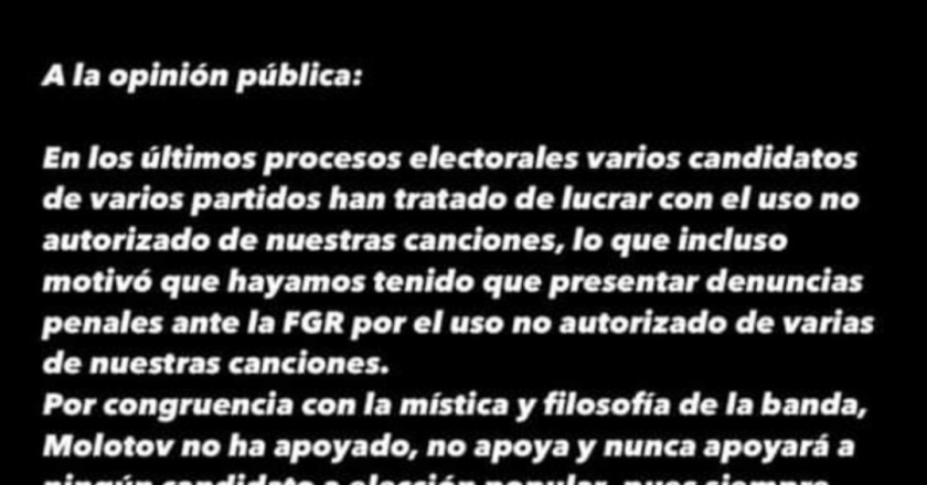 Condenan uso político de temas musicales