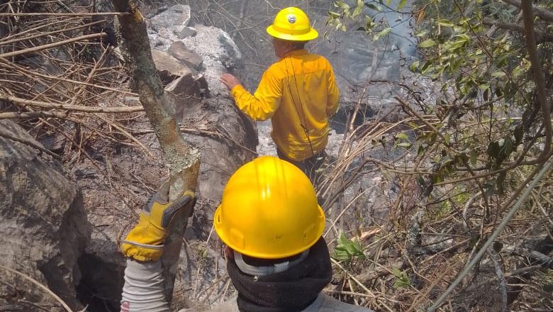 Continúa combate de incendio en el Cañón del Novillo