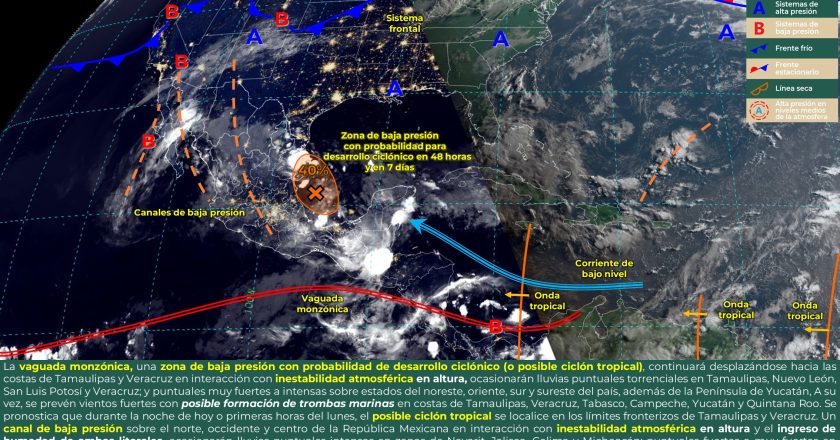 Seguirán lluvias en gran parte de Tamaulipas