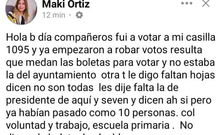 Denuncia Maki compra de votos