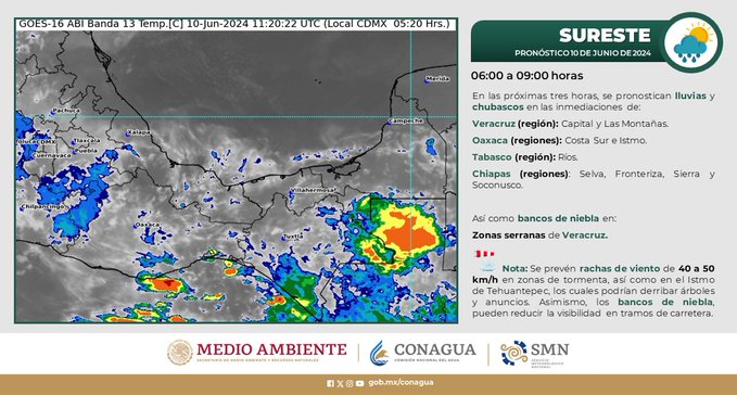 Hay pronóstico de tormentas, hoy