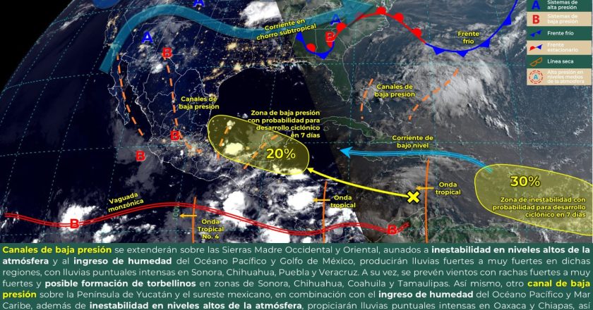 Sigue pronóstico de lluvia para esta semana