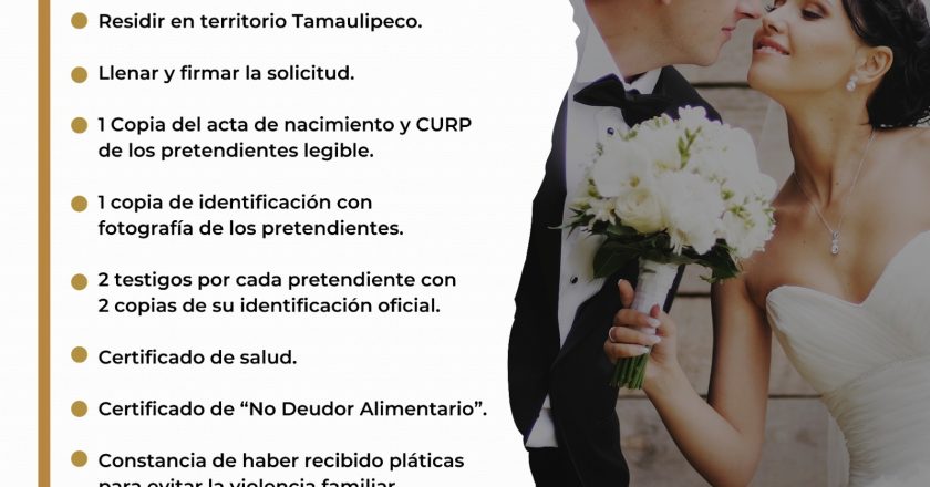 Invita DIF Reynosa a registrarse a Matrimonios Colectivos 2024