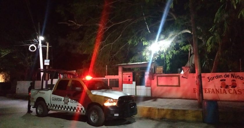 Realiza Guardia Estatal recorridos nocturnos en planteles educativos