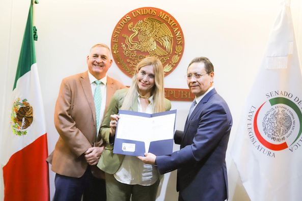 Recibió Maki Ortiz constancia de senadora