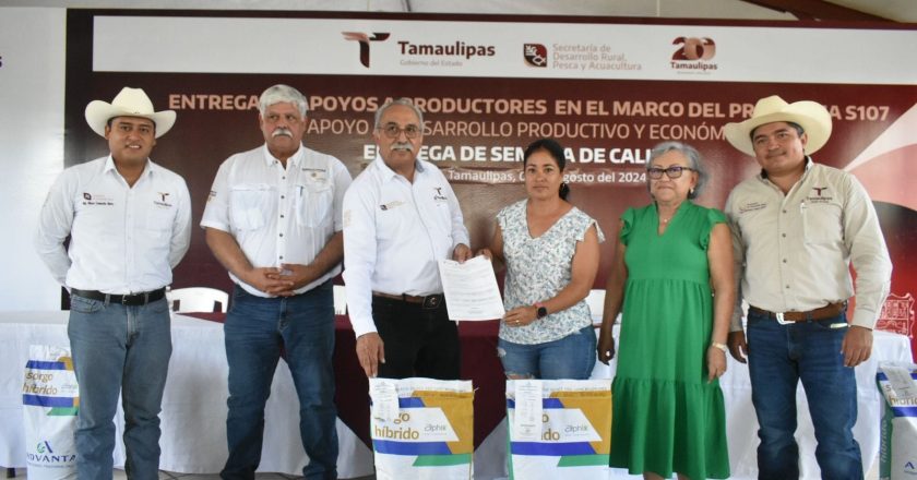 Atiende Gobierno de Tamaulipas necesidades de los productores agrícolas de Aldama