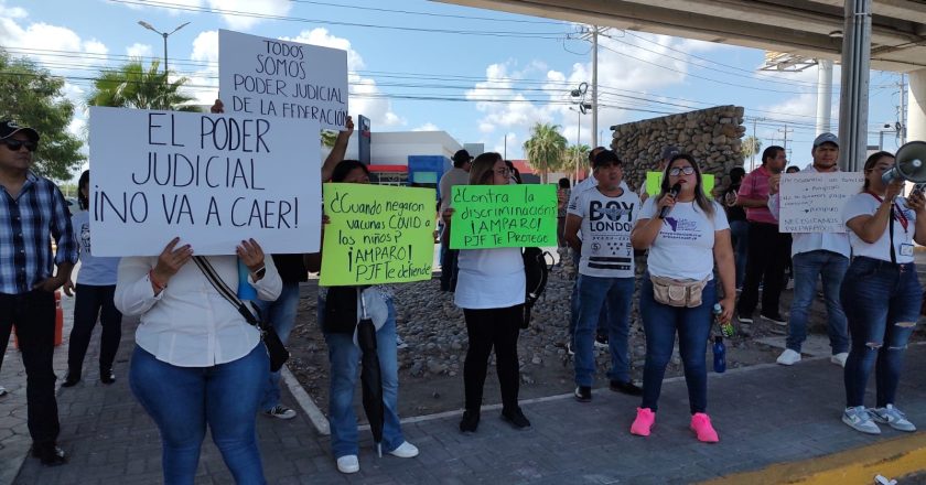 Siguen protestas por reforma judicial