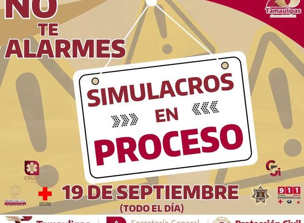 Piden a la población no alarmarse por simulacros