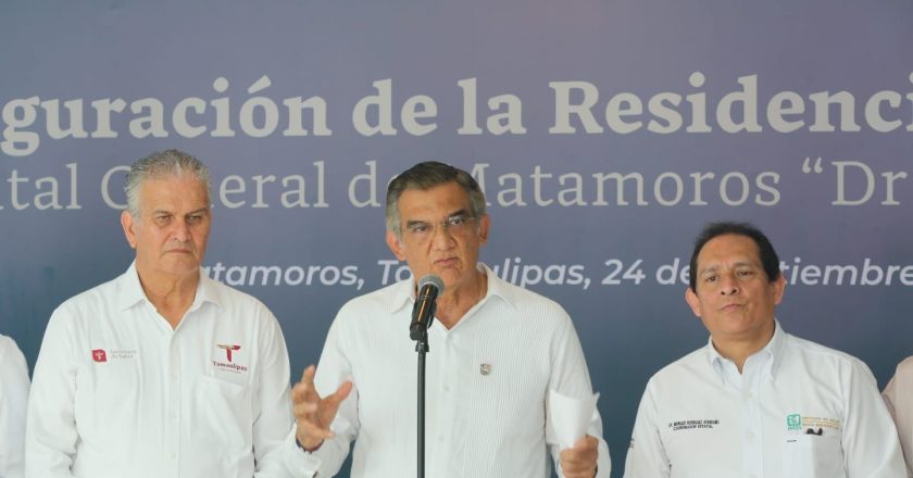 Inauguró Américo albergue y residencia en hospital de Matamoros durante enlace con el Presidente AMLO