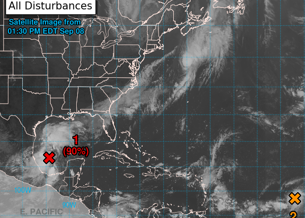 Se fortalece sistema tropical frente a Tamaulipas