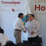 Participa Humberto Prieto Herrera junto a el Gobernador Américo Villarreal Anaya, en Ceremonia Cívica