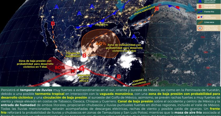 Cierran puertos y refuerzan seguridad ante llegada de la Tormenta Tropical Kristy