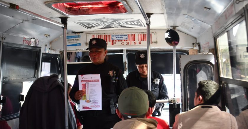 Realiza Guardia Estatal de Género operativo Ruta Segura en Zona Centro