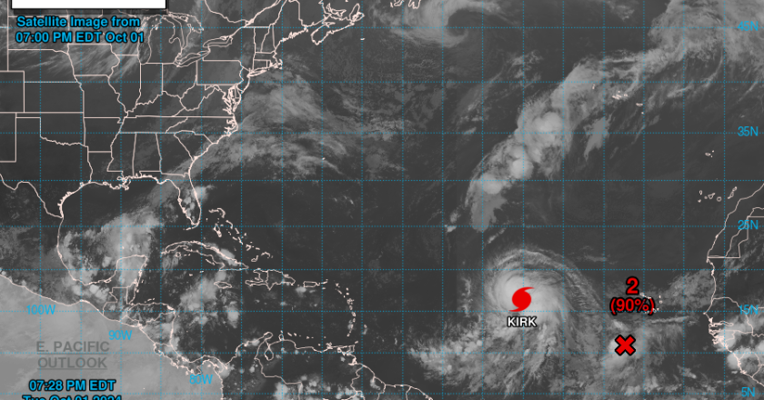 Se formó Huracán “Kirk” en el Atlántico y avanza rápidamente