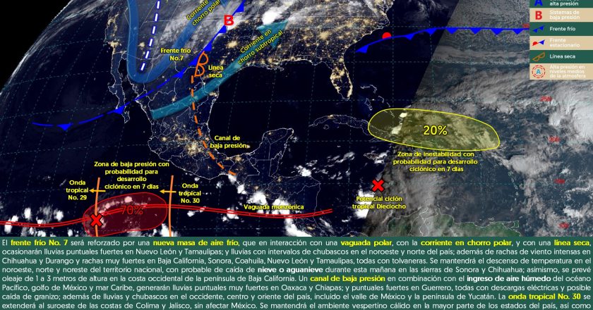 Crece actividad ciclónica: NHC