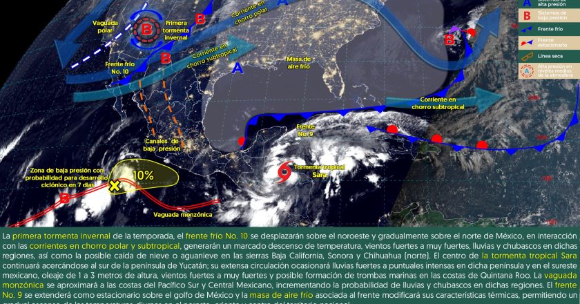 Alerta SMN sobre primera Tormenta Invernal