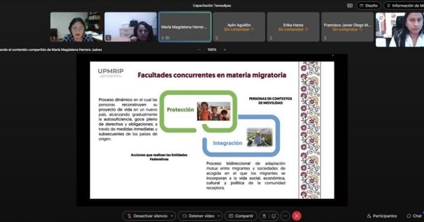 Capacita Instituto Tamaulipeco para los Migrantes a servidores públicos de la FGJE en materia migratoria