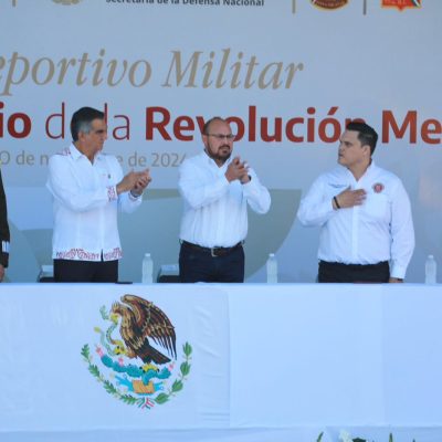 Acompaña Diputado Presidente Humberto Prieto Herrera al Gobernador Américo Villarreal Anaya en conmemoración de la Revolución Mexicana.