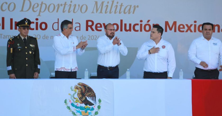 Acompaña Diputado Presidente Humberto Prieto Herrera al Gobernador Américo Villarreal Anaya en conmemoración de la Revolución Mexicana.